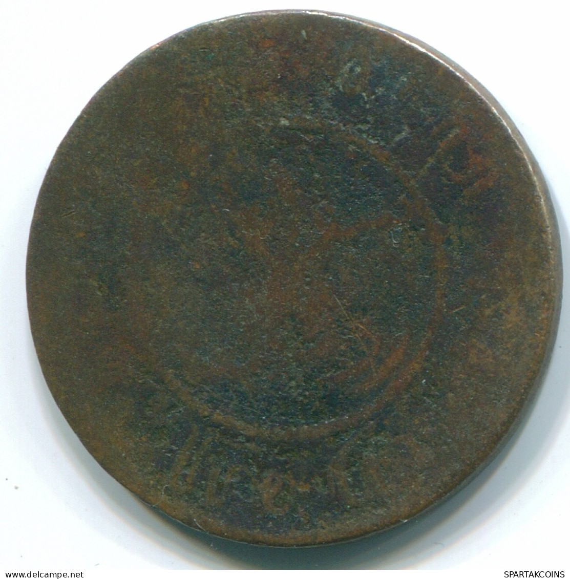 1 CENT 1858 NETHERLANDS EAST INDIES INDONESIA Copper Colonial Coin #S10008.U - Indes Néerlandaises