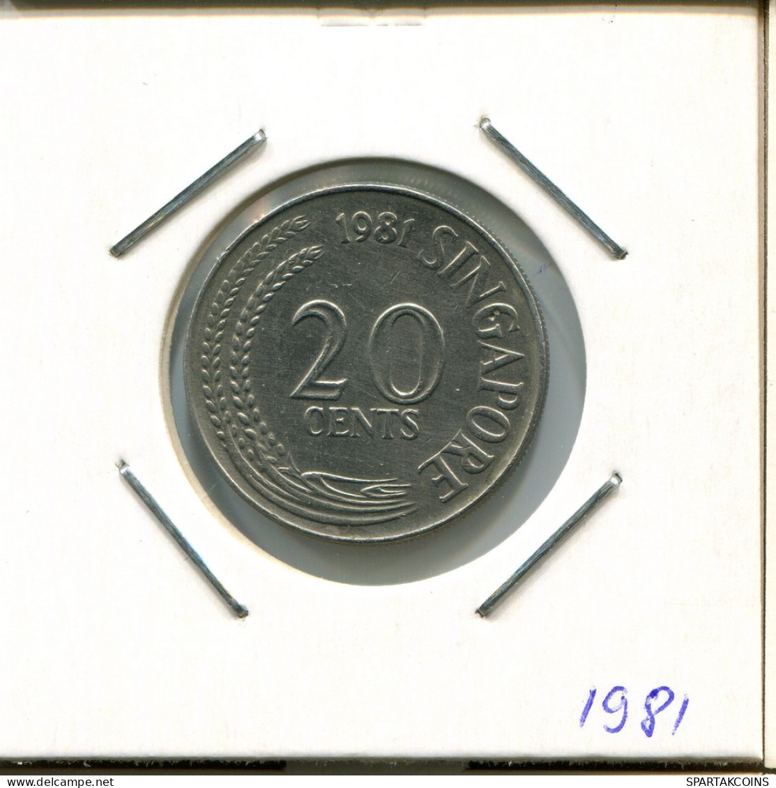 20 CENTS 1981 SINGAPORE Coin #AR380.U - Singapour