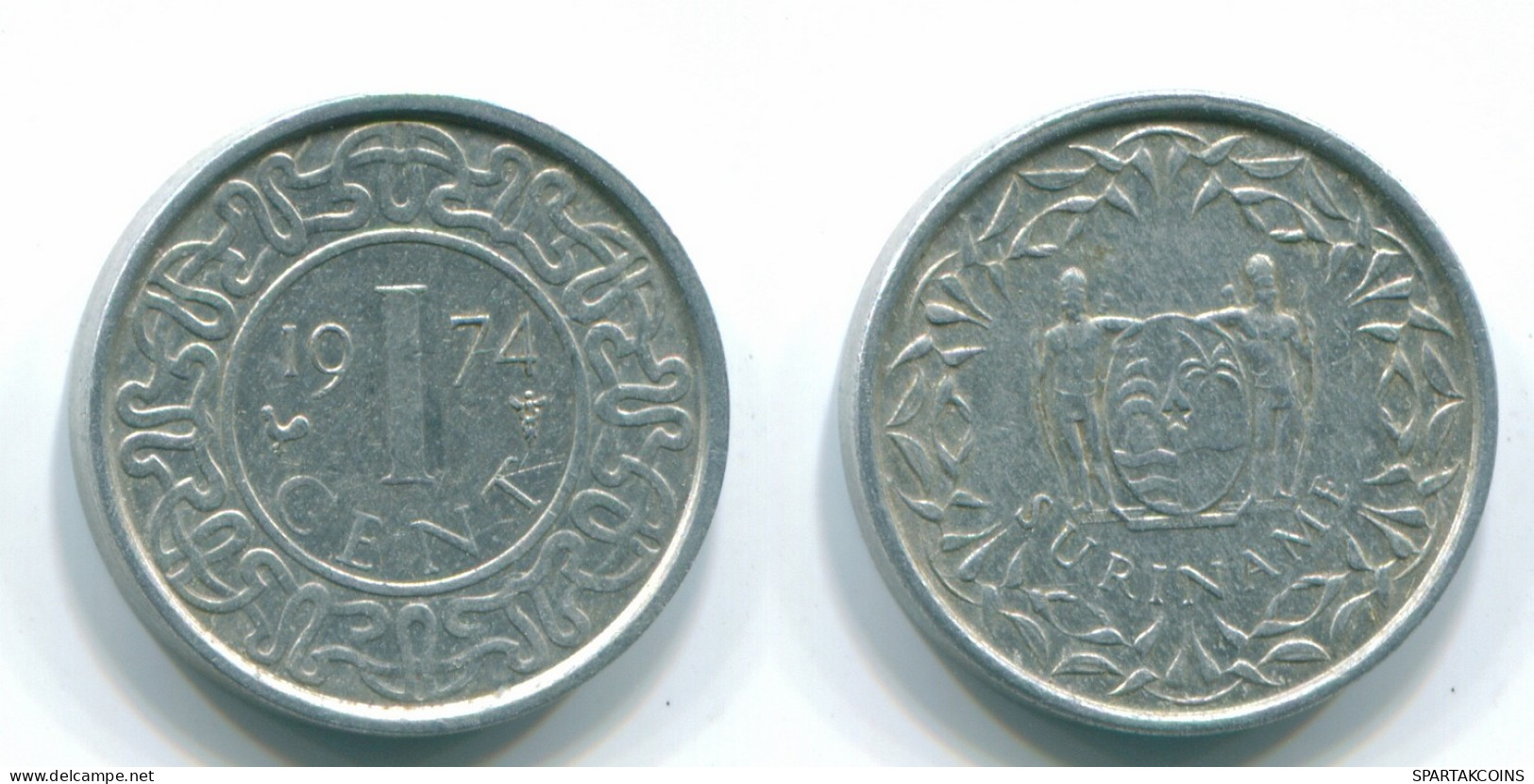 1 CENT 1974 SURINAME Netherlands Aluminium Colonial Coin #S11382.U - Surinam 1975 - ...