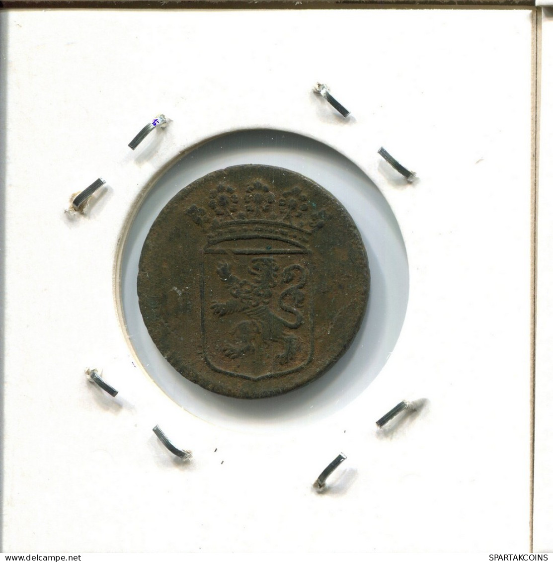 1744 HOLLAND VOC DUIT NETHERLANDS INDIES NEW YORK COLONIAL PENNY #VOC2477.7.U - Niederländisch-Indien