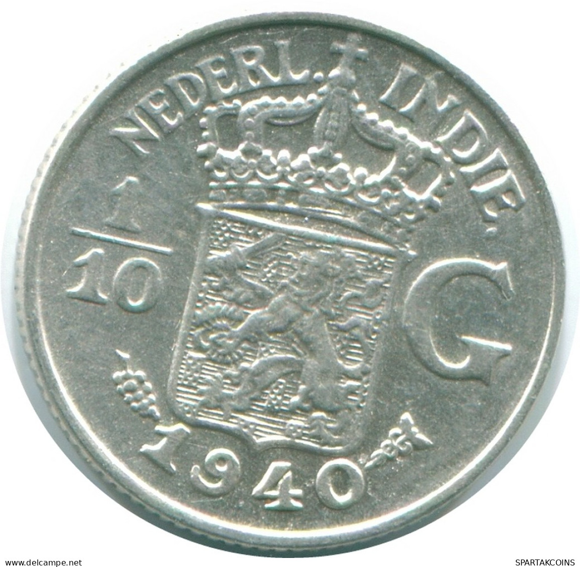 1/10 GULDEN 1940 NIEDERLANDE OSTINDIEN SILBER Koloniale Münze #NL13530.3.D - Indes Néerlandaises