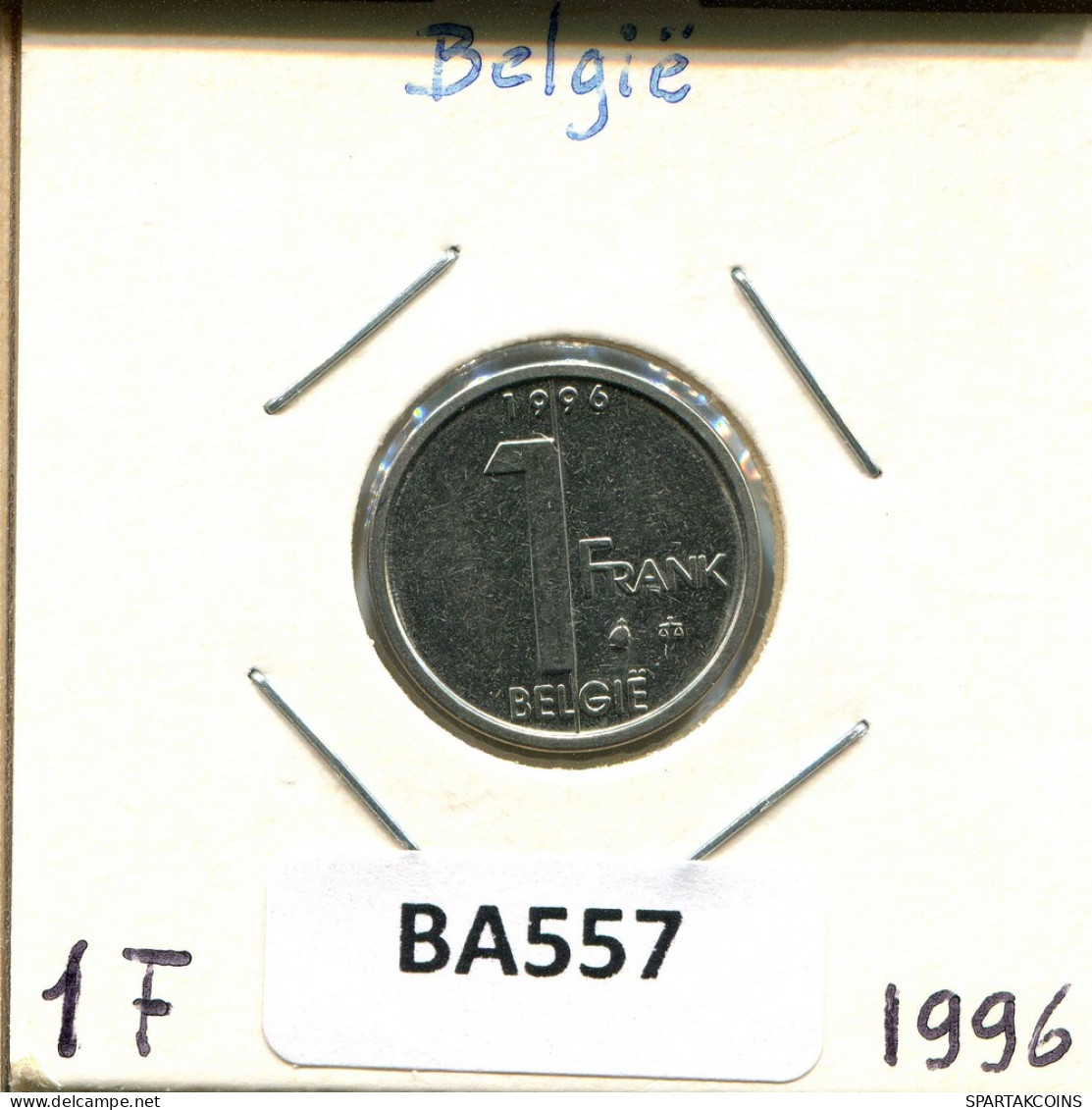 1 FRANC 1996 DUTCH Text BELGIEN BELGIUM Münze #BA557.D - 1 Franc