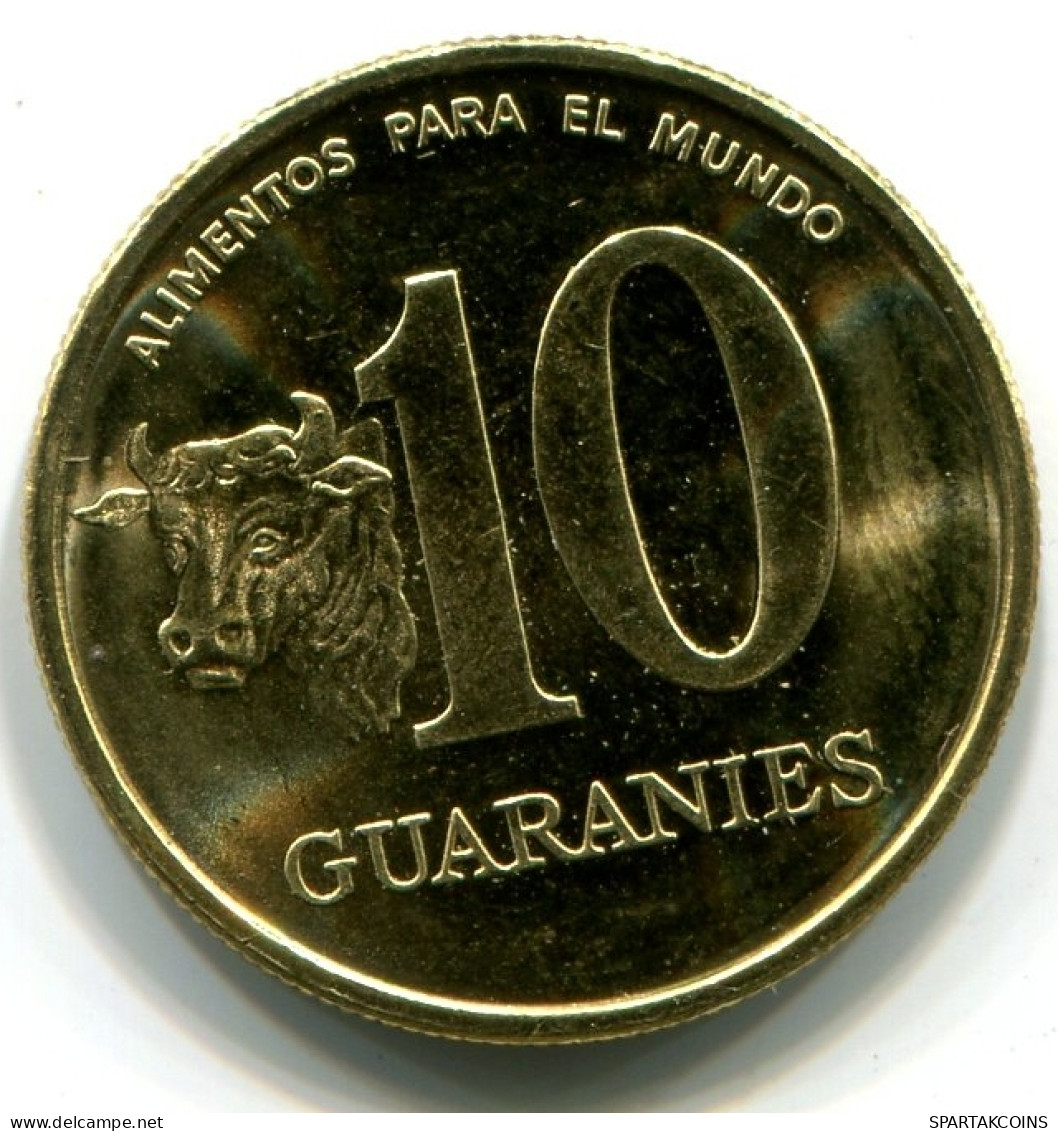 10 GUARANIES 1996 PARAGUAY UNC Münze #W11418.D - Paraguay