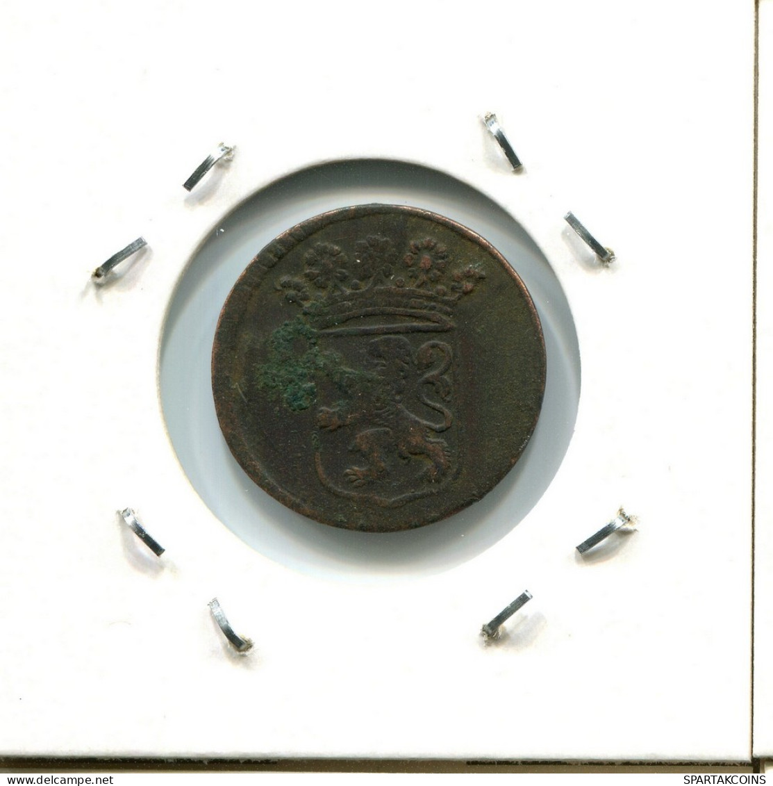 1766 HOLLAND VOC DUIT NIEDERLANDE OSTINDIEN NY COLONIAL PENNY #VOC2744.7.D - Niederländisch-Indien