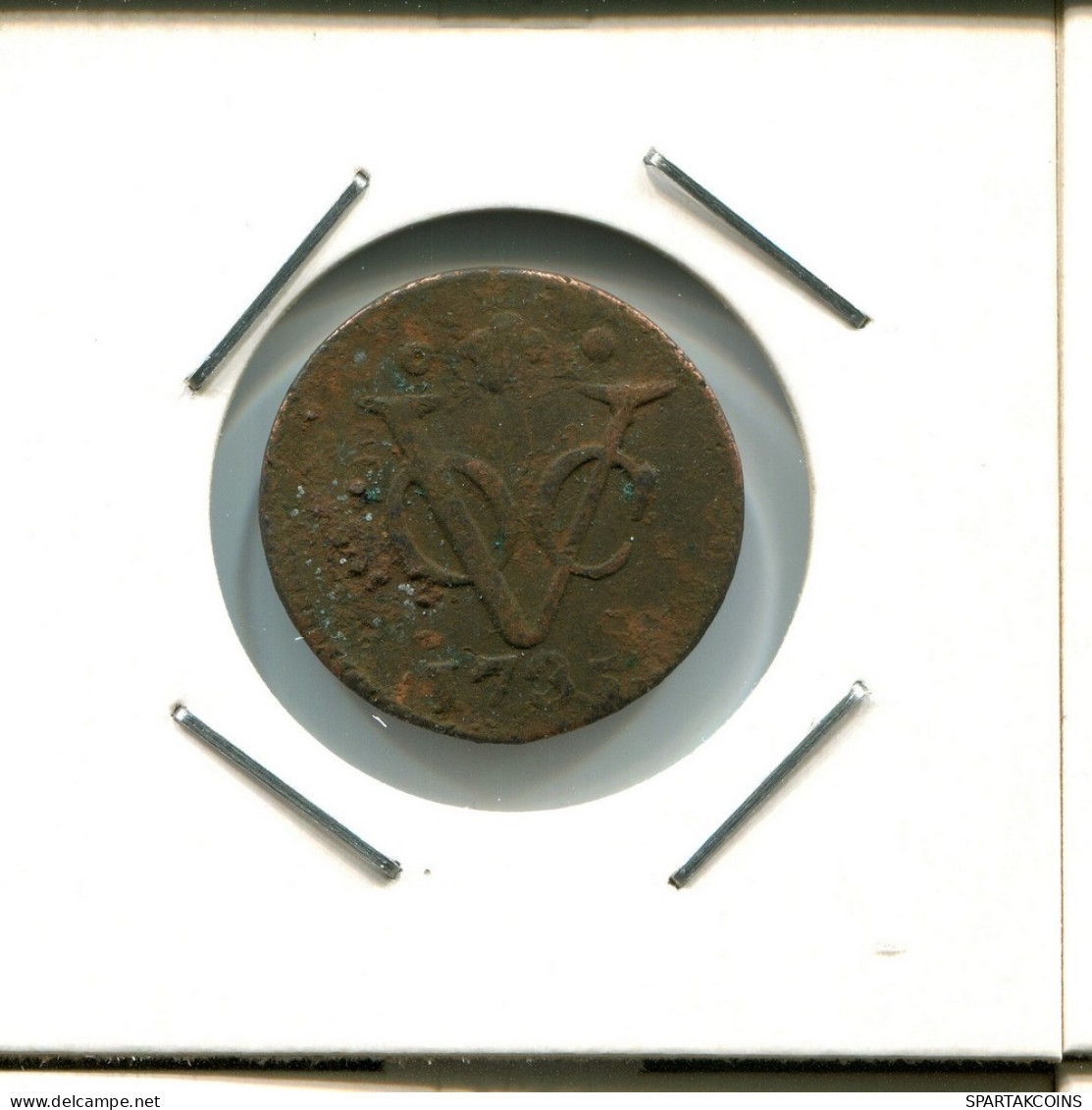 1735 HOLLAND VOC DUIT NIEDERLANDE OSTINDIEN NY COLONIAL PENNY #VOC2317.7.D - Niederländisch-Indien