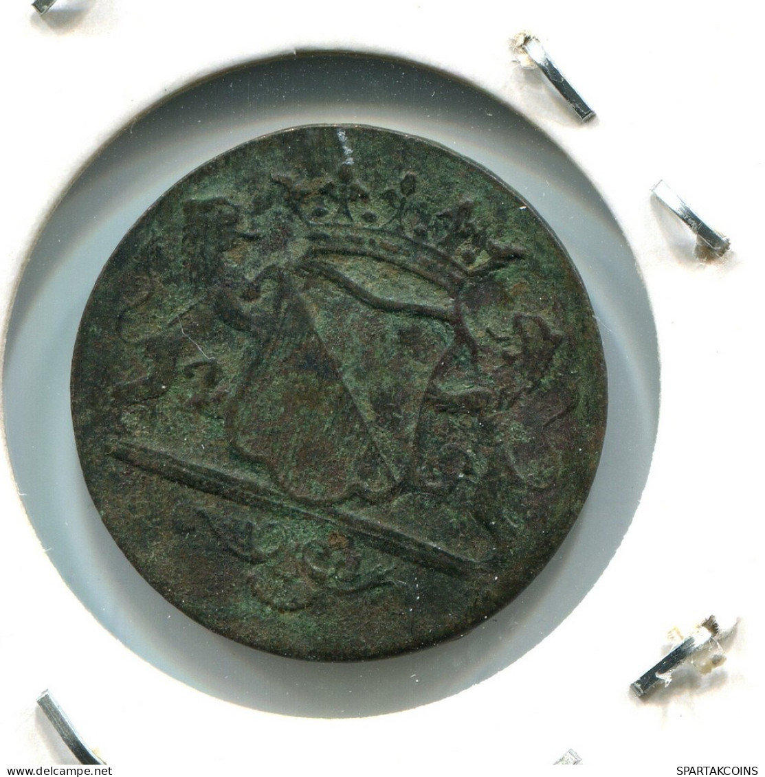 1787 UTRECHT VOC DUIT NIEDERLANDE OSTINDIEN NY COLONIAL PENNY #VOC1718.10.D - Indes Néerlandaises