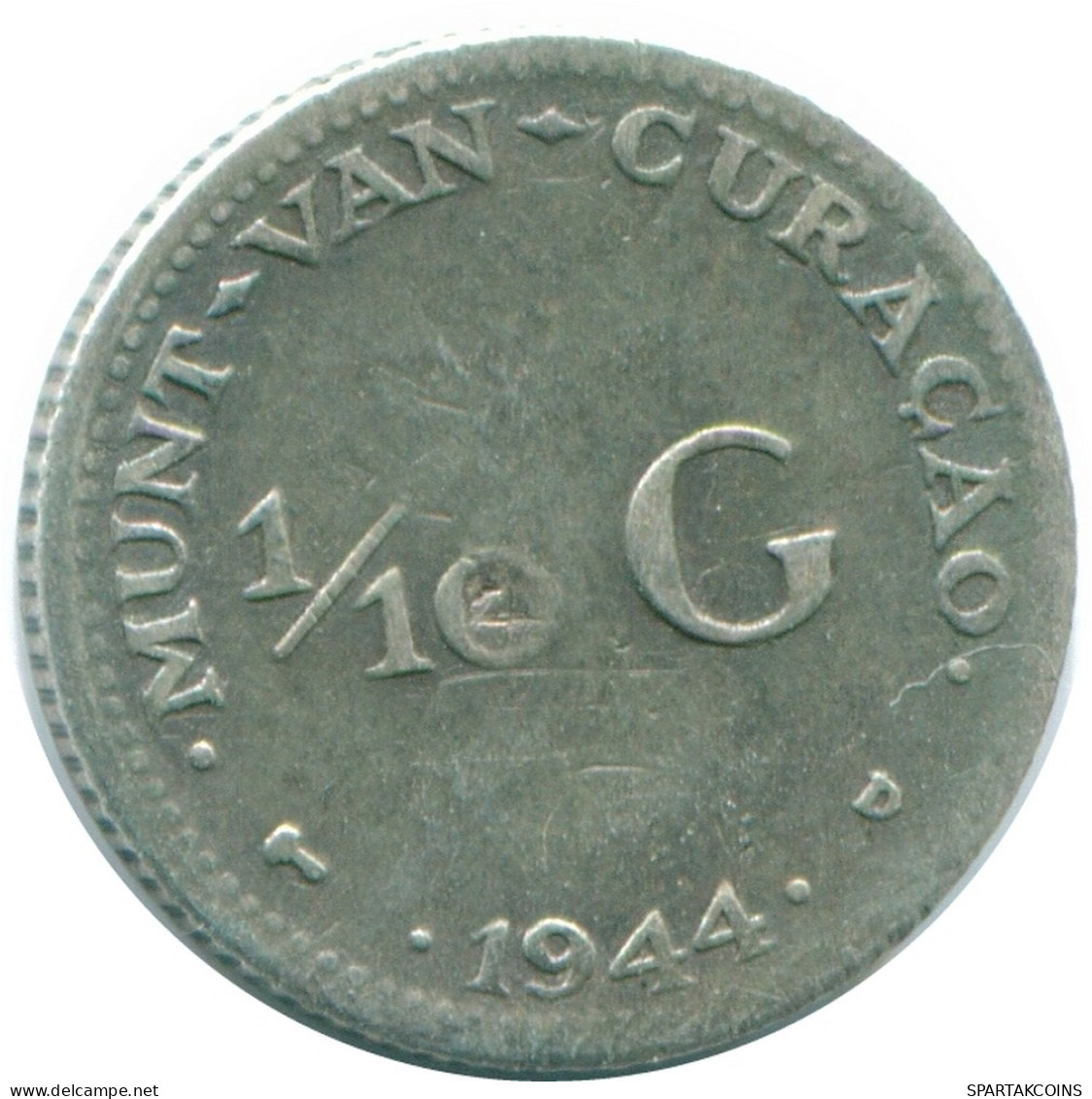 1/10 GULDEN 1944 CURACAO NIEDERLANDE SILBER Koloniale Münze #NL11749.3.D - Curaçao