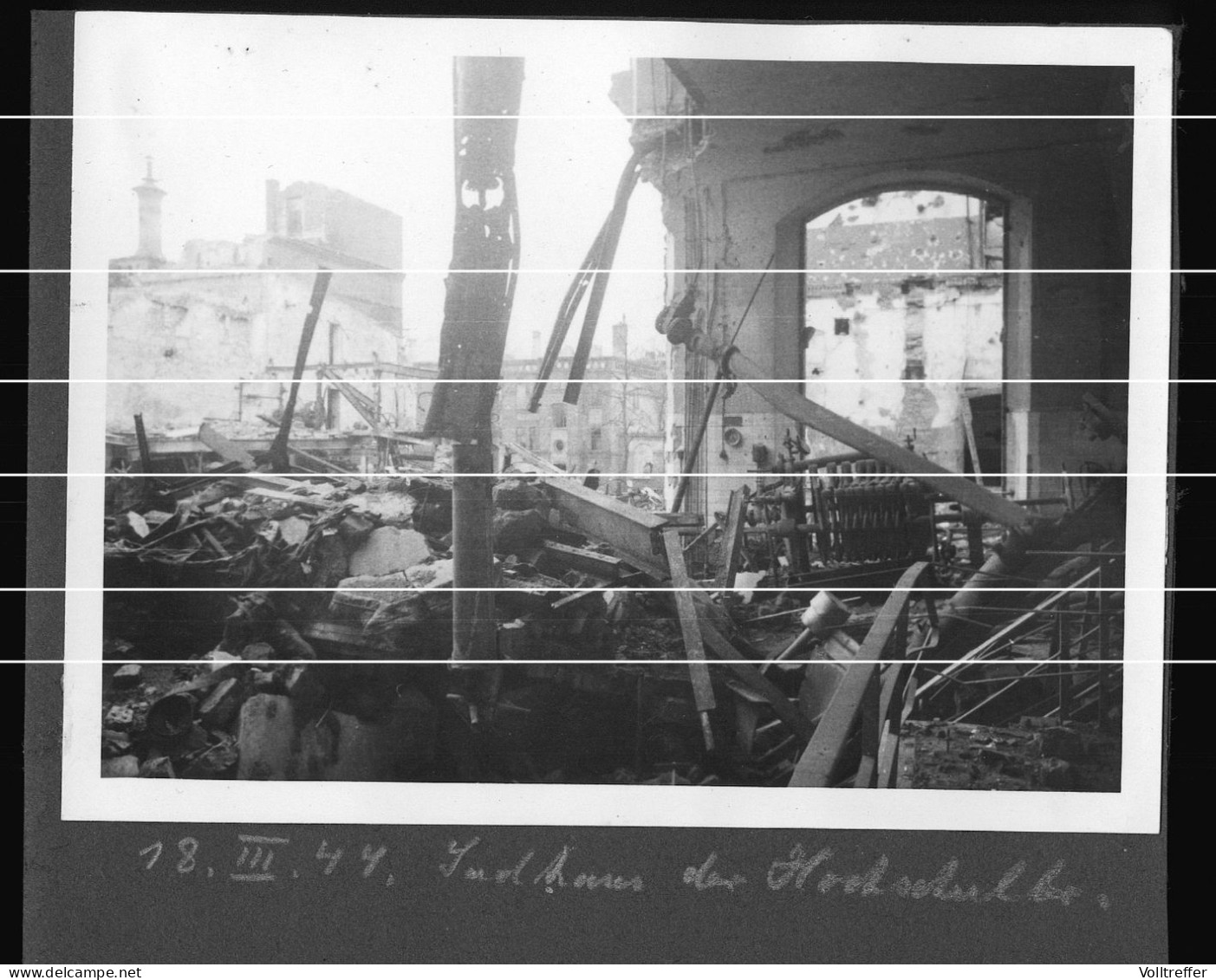 2x Orig. Foto 18.03.1944 Berlin Wedding Zerstörung Hochschul Brauerei Seestraße Nach Fliegerangriff Bomben Abwurf - Wedding