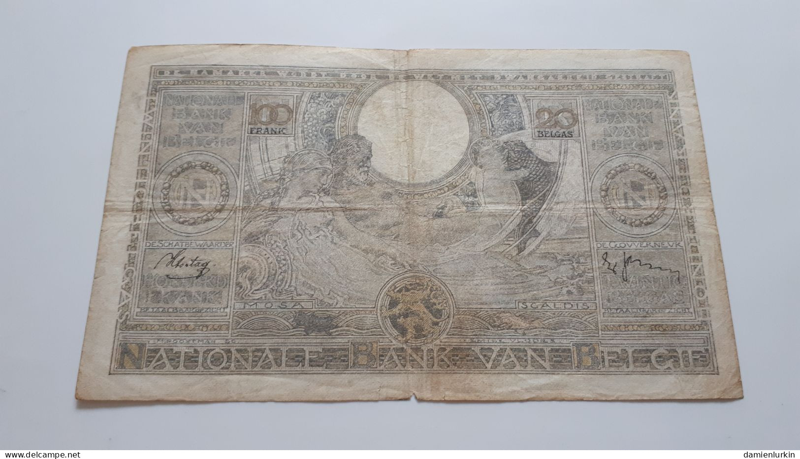 BELGIQUE BELGIE 100 FRANCS 20BELGAS 01.04.1939 SONTAG-JANSSEN SERIE X COTES : 6€-10€-20€-70€ P-107a.44 DATE PEU COURANTE - 100 Francos & 100 Francos-20 Belgas