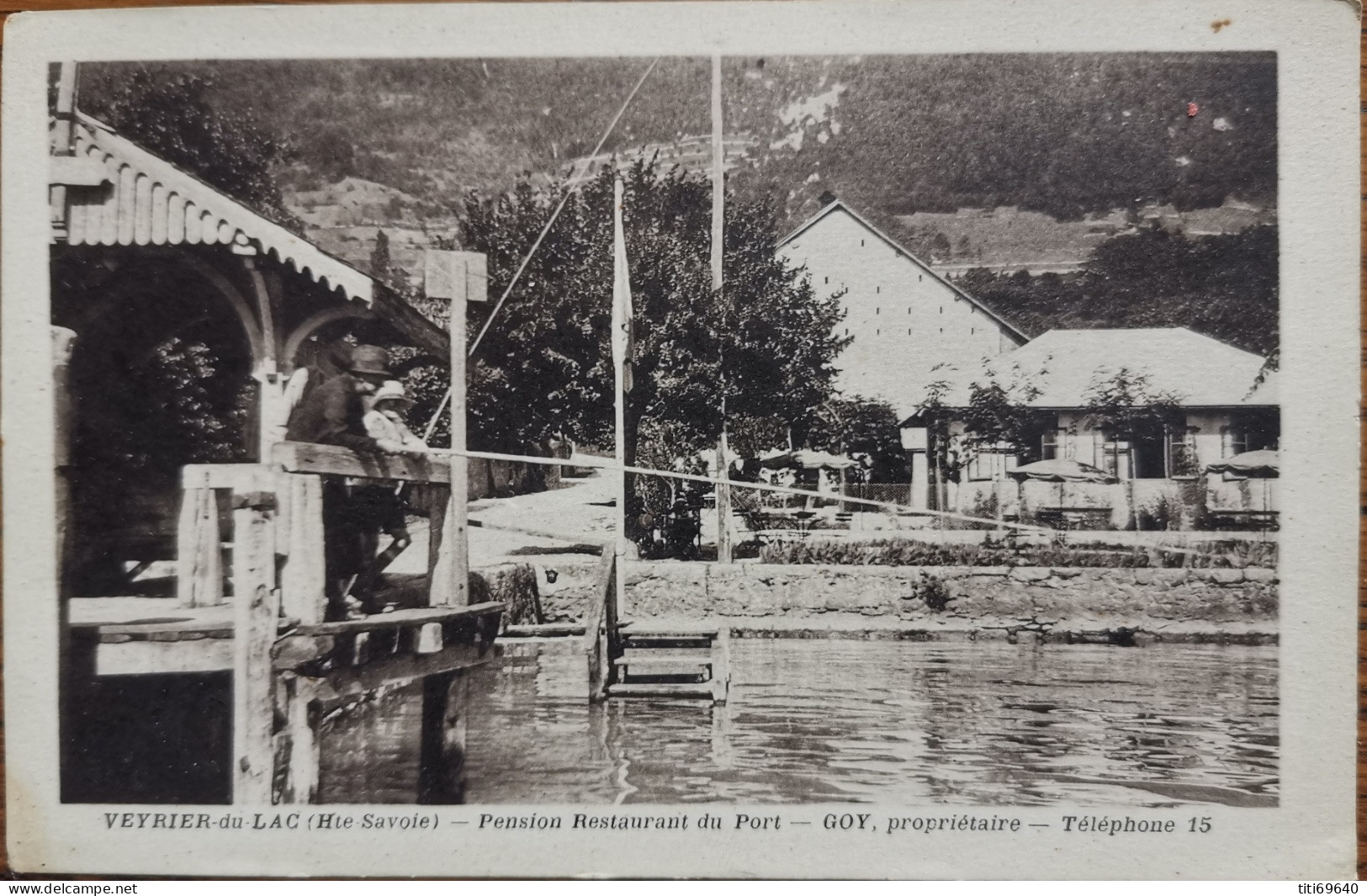 CPA VEYRIER DU LAC (74) - Pension Restauration Du Port - GOY, Propriétaire - Téléphone 15 - Veyrier