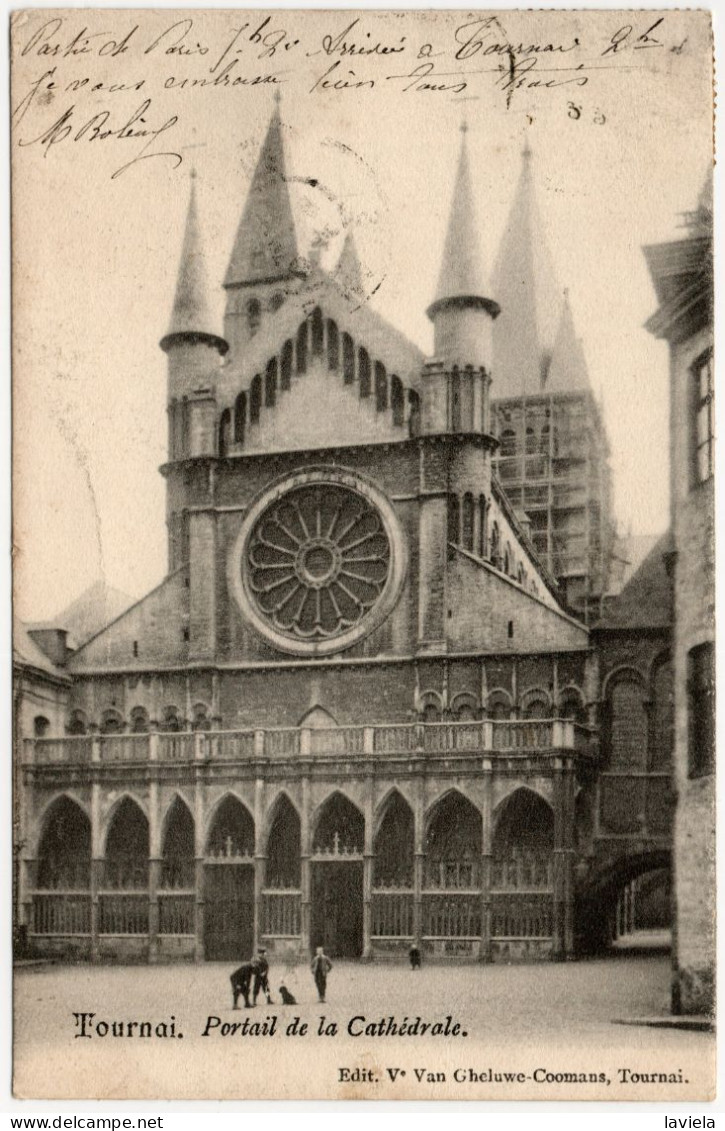 BELGIQUE - HAINAUT - TOURNAI - Portail De La Cathédrale - 1904 - Doornik