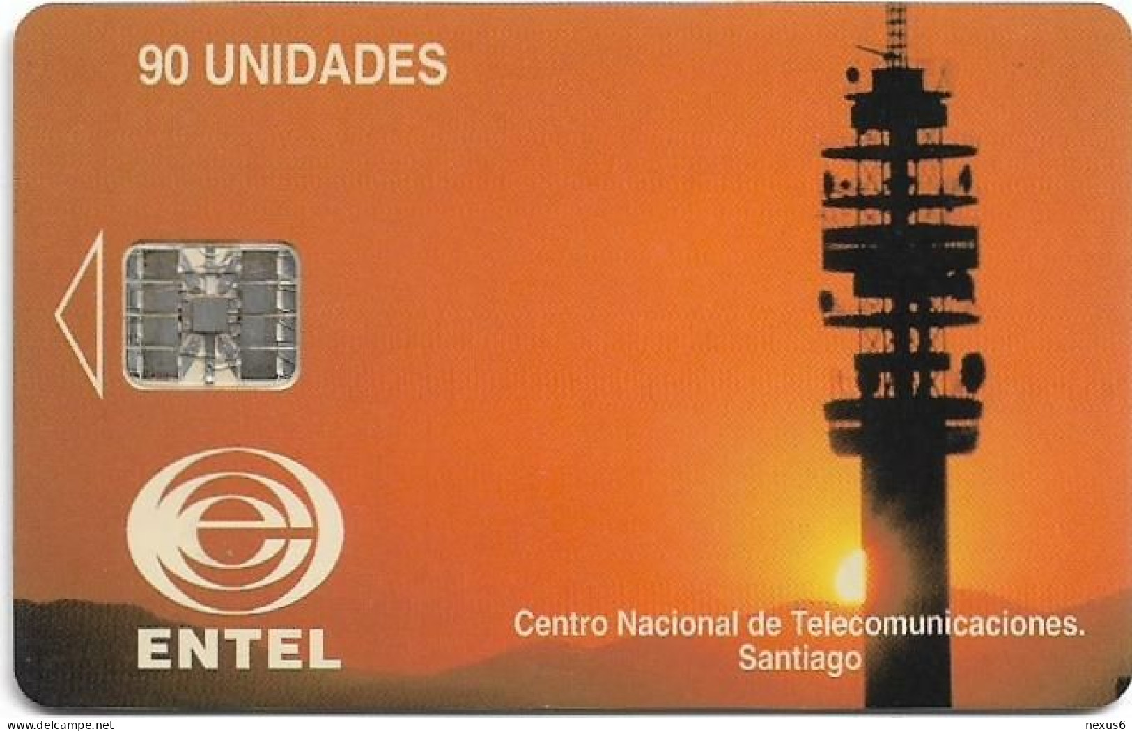 Chile - Entel (Chip) - Telecom Tower, Santiago, SC7, 90U, Used - Chili