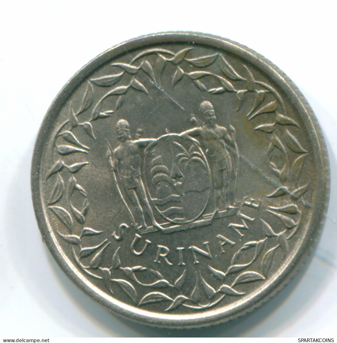 25 CENTS 1974 SURINAME Netherlands Nickel Colonial Coin #S11233.U - Surinam 1975 - ...