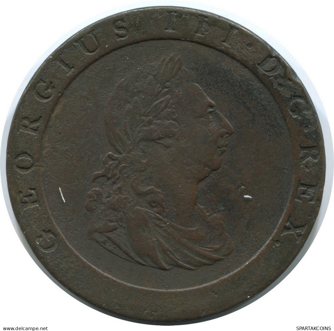 2 PENCE 1797 UK GREAT BRITAIN Coin #AE795.16.U - D. 2 Pence