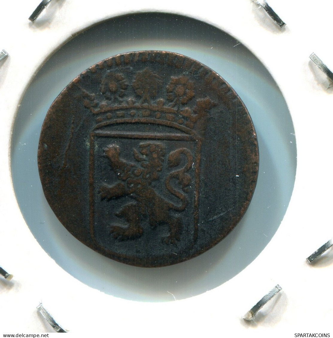 1734 HOLLAND VOC DUIT NETHERLANDS INDIES NEW YORK COLONIAL PENNY #VOC2054.10.U - Indes Néerlandaises