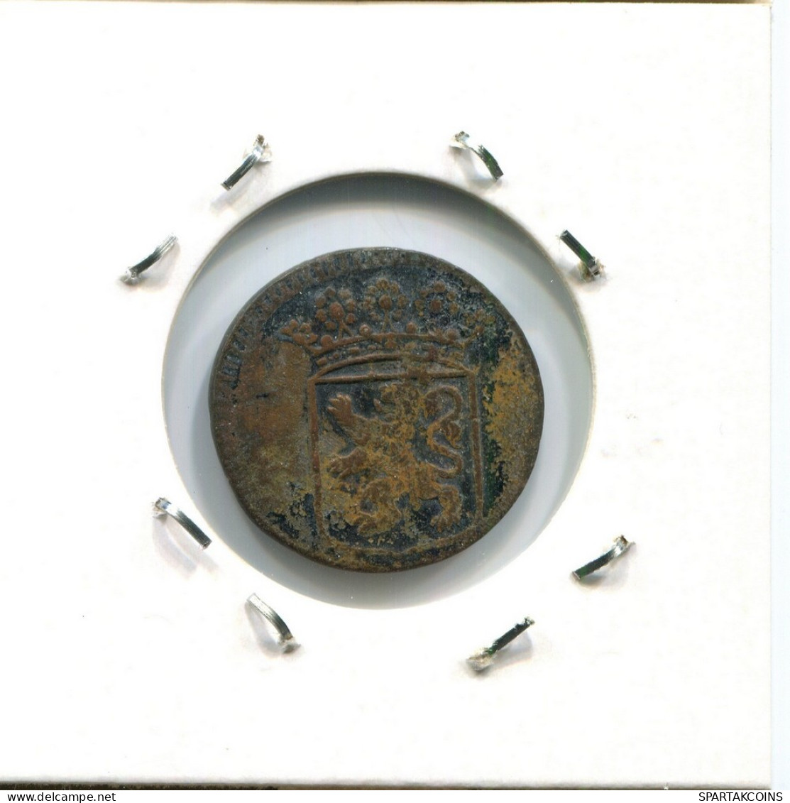 1746 HOLLAND VOC DUIT NETHERLANDS INDIES NEW YORK COLONIAL PENNY #VOC2590.7.U - Indes Néerlandaises