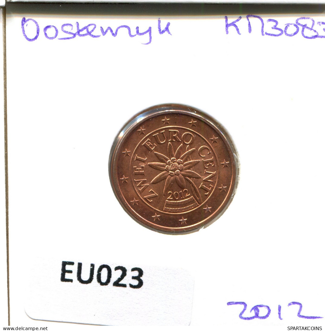 2 EURO CENTS 2012 ÖSTERREICH AUSTRIA Münze #EU023.D - Autriche