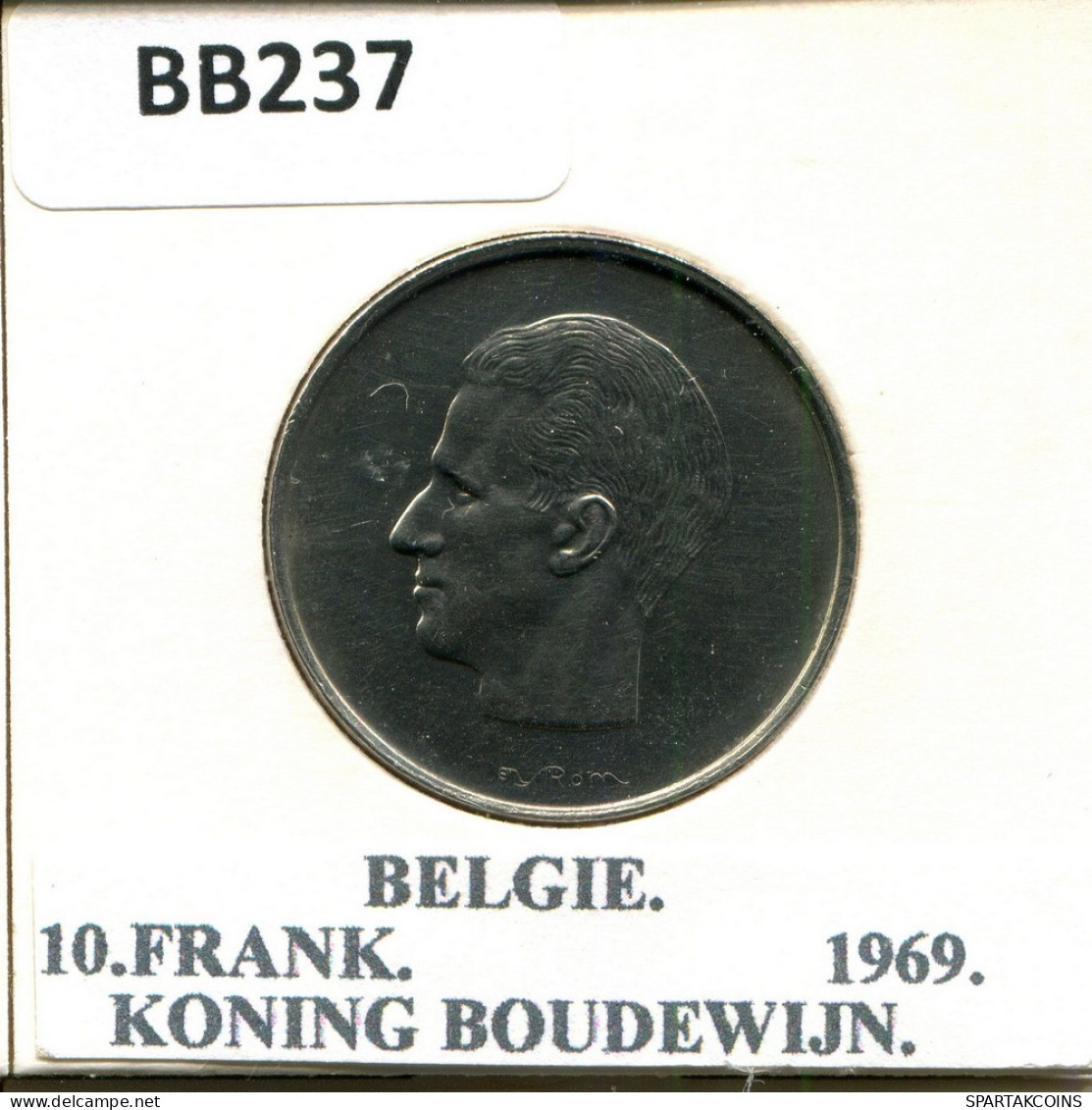 10 FRANCS 1969 DUTCH Text BELGIEN BELGIUM Münze #BB237.D - 10 Frank