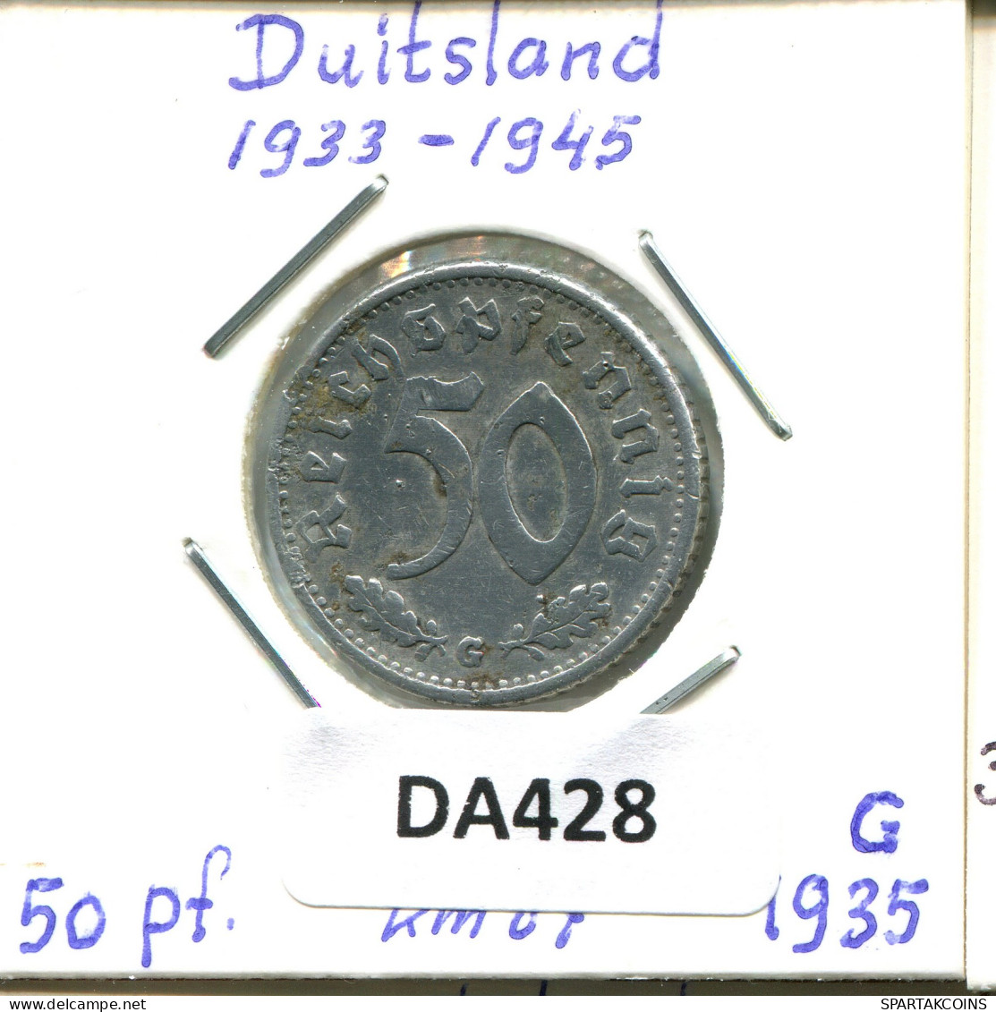 50 REICHSPFENNIG 1935 G DEUTSCHLAND Münze GERMANY #DA428.2.D - 50 Reichspfennig