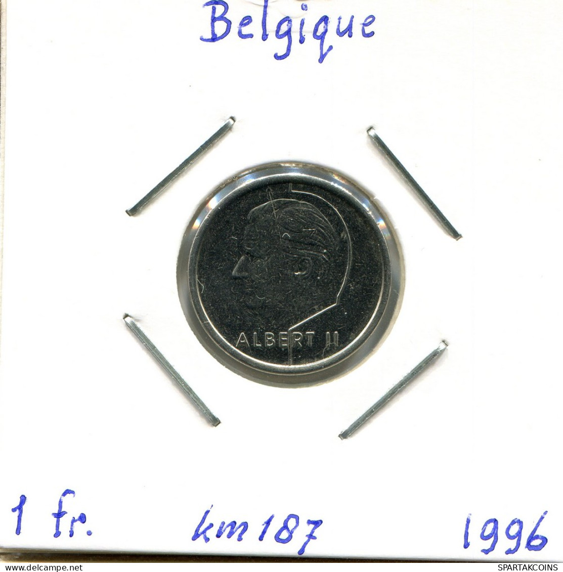 1 FRANC 1996 Französisch Text BELGIEN BELGIUM Münze #BA558.D - 1 Franc