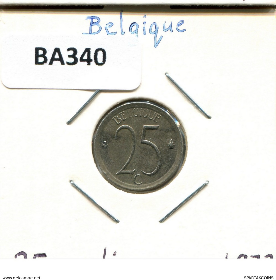 25 CENTIMES 1973 Französisch Text BELGIEN BELGIUM Münze #BA340.D - 25 Cent