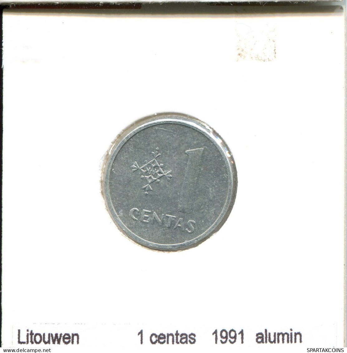 1 CENTAS 1991 LITAUEN LITHUANIA Münze #AS705.D - Lituania
