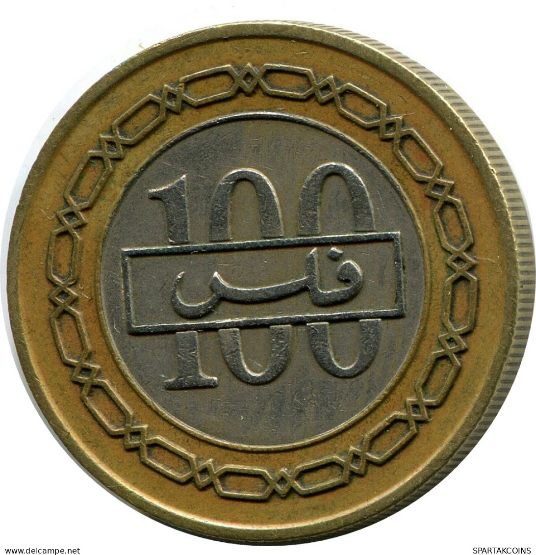 100 FILS 1992 BAHRAIN BIMETALLIC Münze #AP981.D - Bahreïn