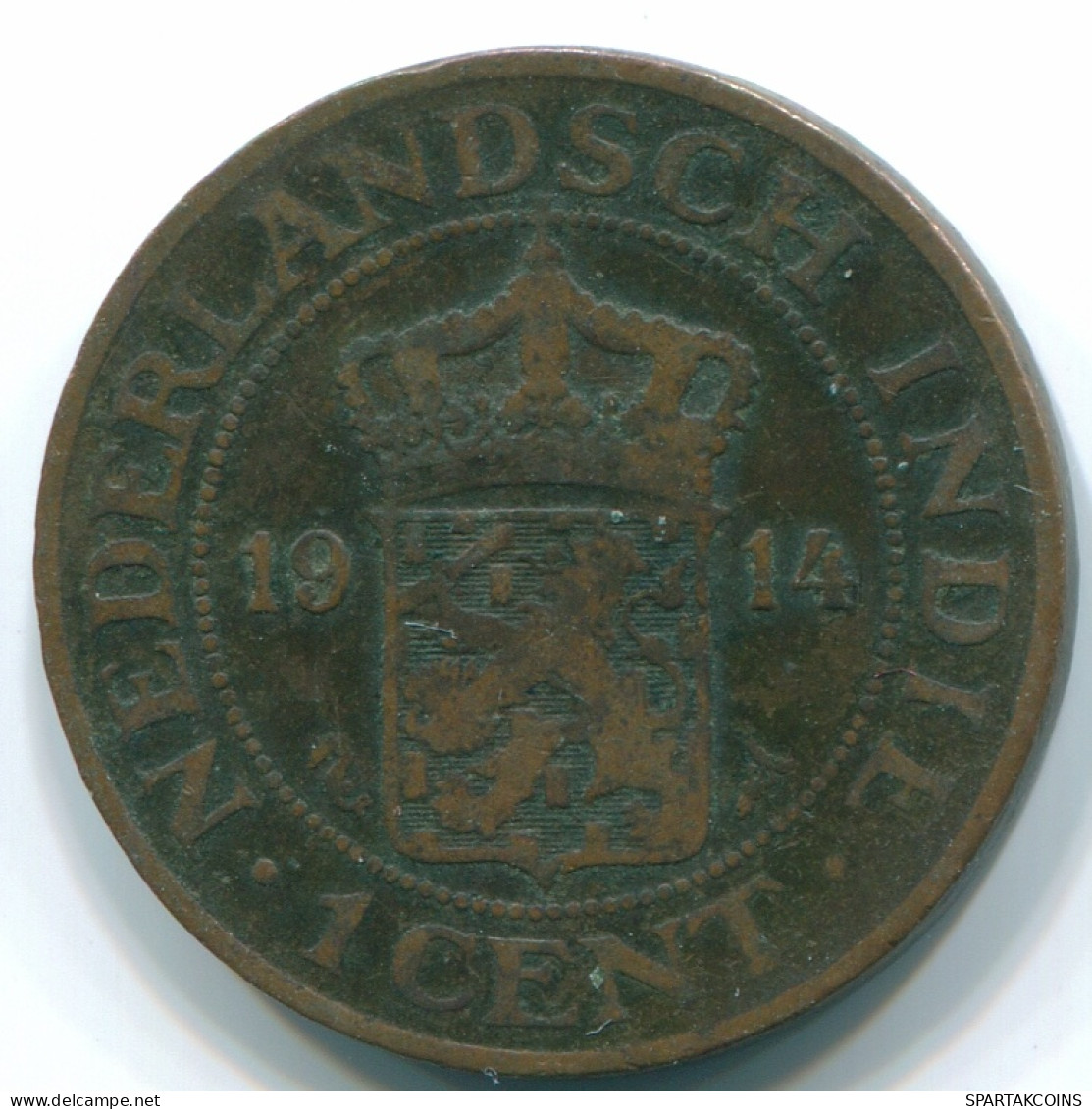 1 CENT 1914 NIEDERLANDE OSTINDIEN INDONESISCH Copper Koloniale Münze #S10083.D - Indes Néerlandaises