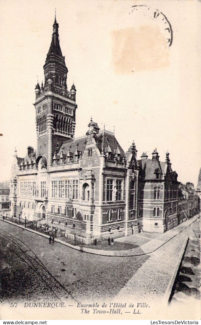 FRANCE - 59 - DUNKERQUE - Ensemble De L'Hôtel De Ville - LL - Carte Postale Ancienne - Dunkerque