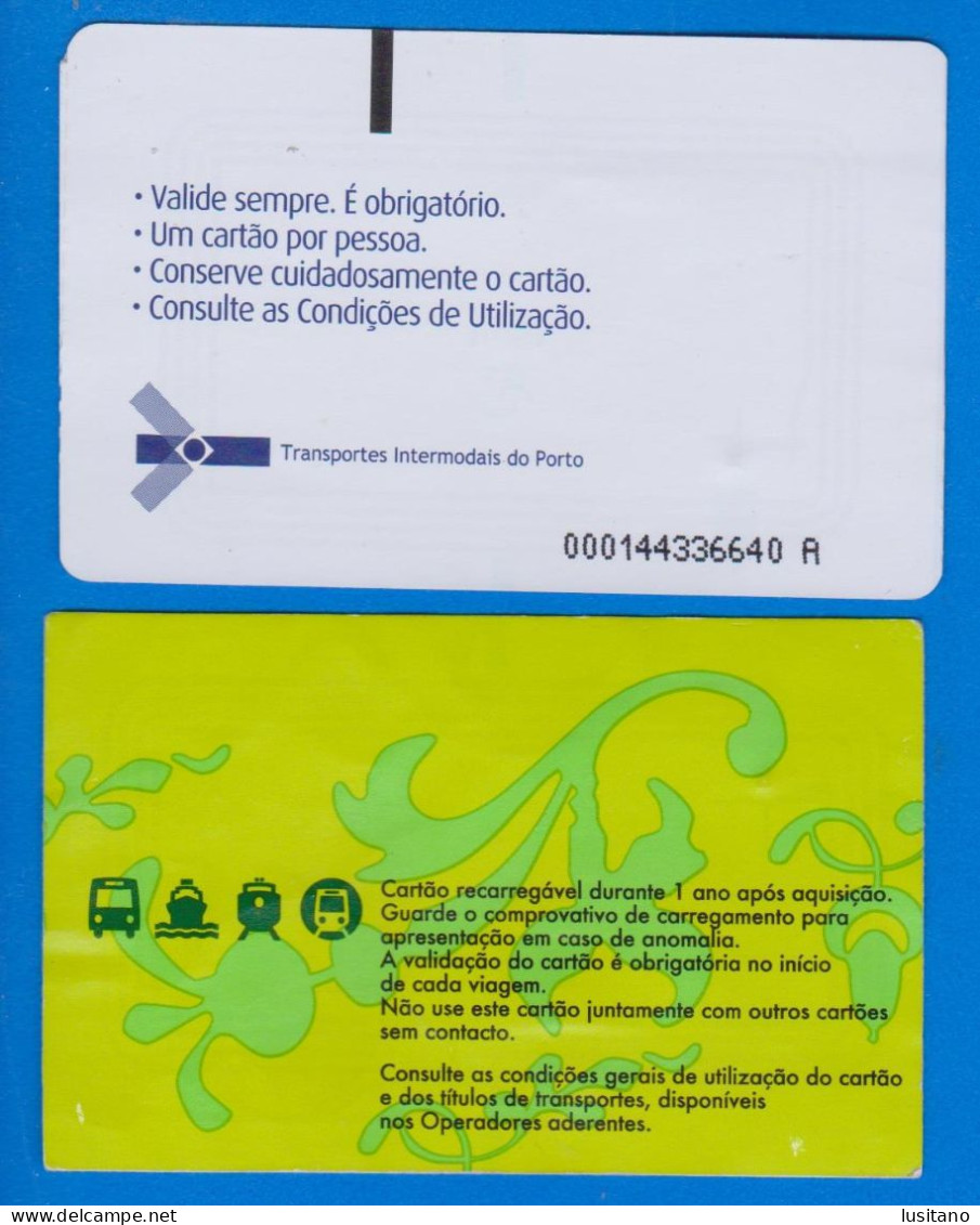 Lot 2 Tickets - SUBWAY METRO TRAM BUS TICKET LISBOA AND PORTO PORTUGAL - Europe