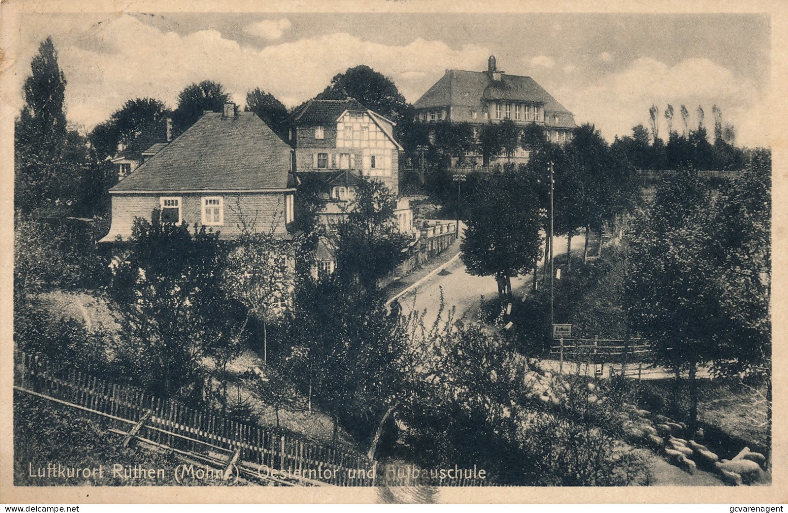 LUFTKURORT RÜTHEN ( MÖHNE) OESTERNTOR UND AUTBAUSCHULE     2 SCANS - Wetterau - Kreis