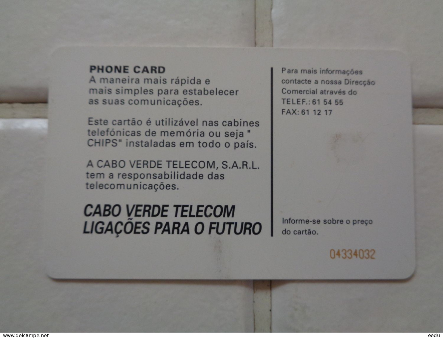 Cape Verde Phonecard - Cape Verde