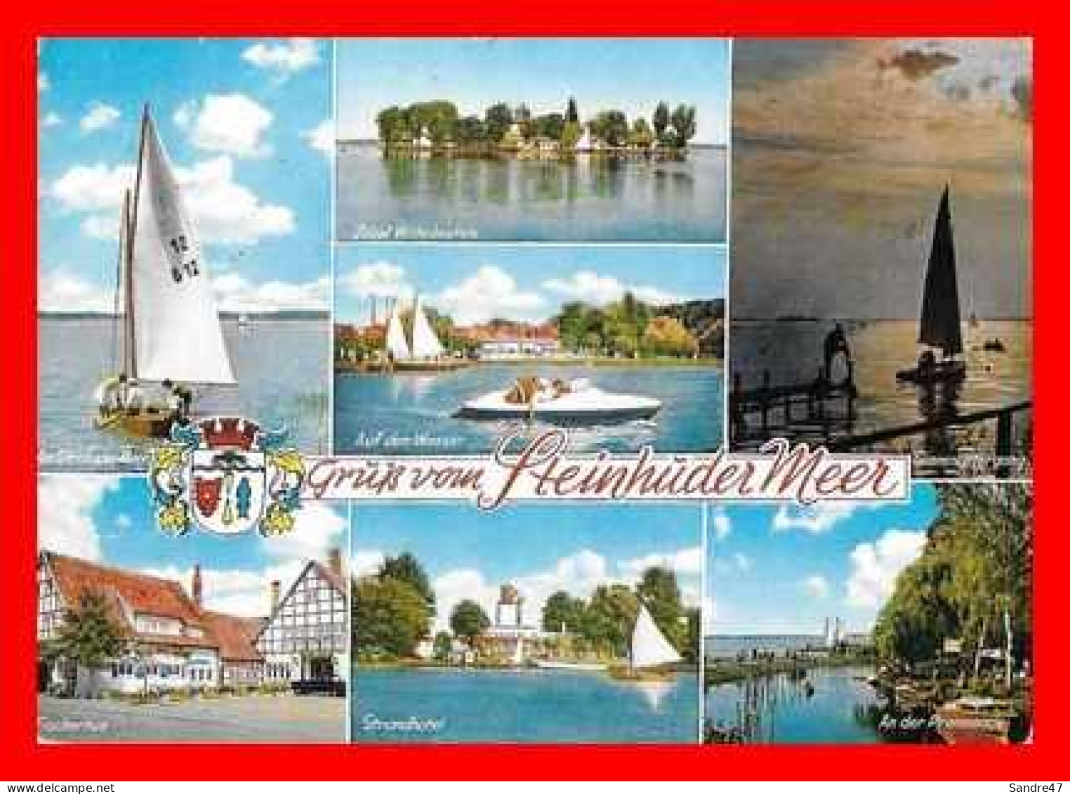 CPSM/gf  STEINHUDE (Allemagne).  Steinhüder Meer,  Multivues.  *982 - Steinhude