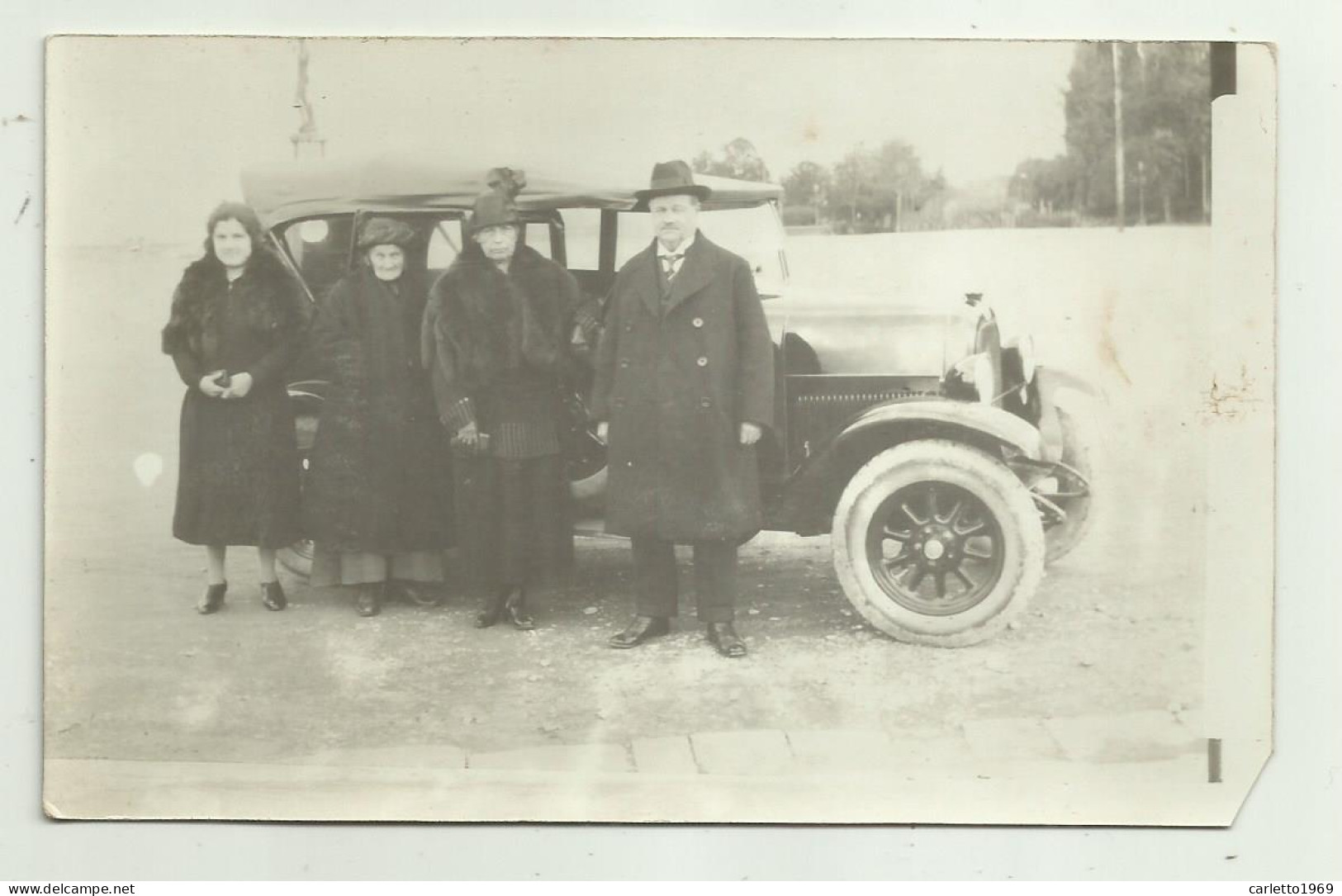 AUTO D'EPOCA CON PERSONE A FIRENZE - FOTOGRAFICA NV FP VEDI RETRO - Autres & Non Classés