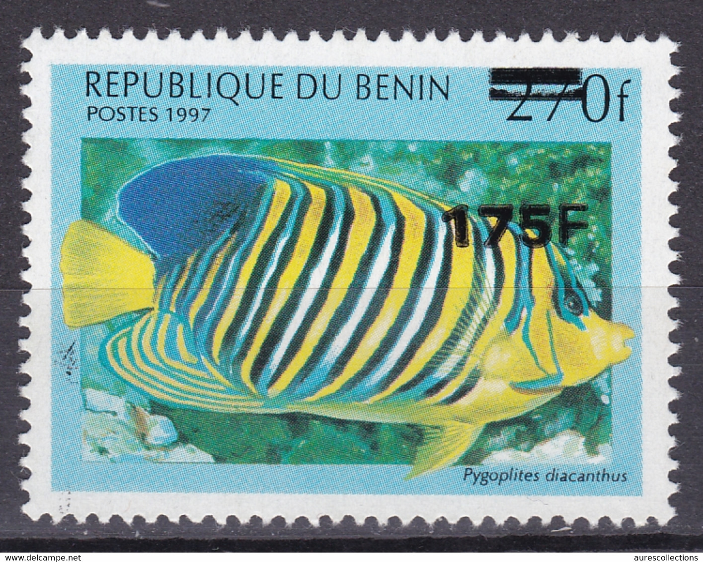 BENIN 2005 2006 MICHEL 1381 175F /270F Val 250€ - PYGOPLITES FISH FISHES POISSONS - OVERPRINTED OVERPRINT SURCHARGE MNH - Bénin – Dahomey (1960-...)