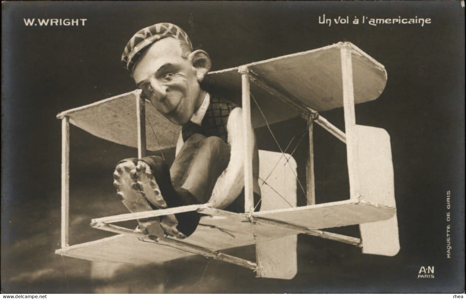 AVIATION - ILLUSTRATEURS - Maquette De GIRIS - Caricatures - WRIGHT - Aviateur - Aviateurs
