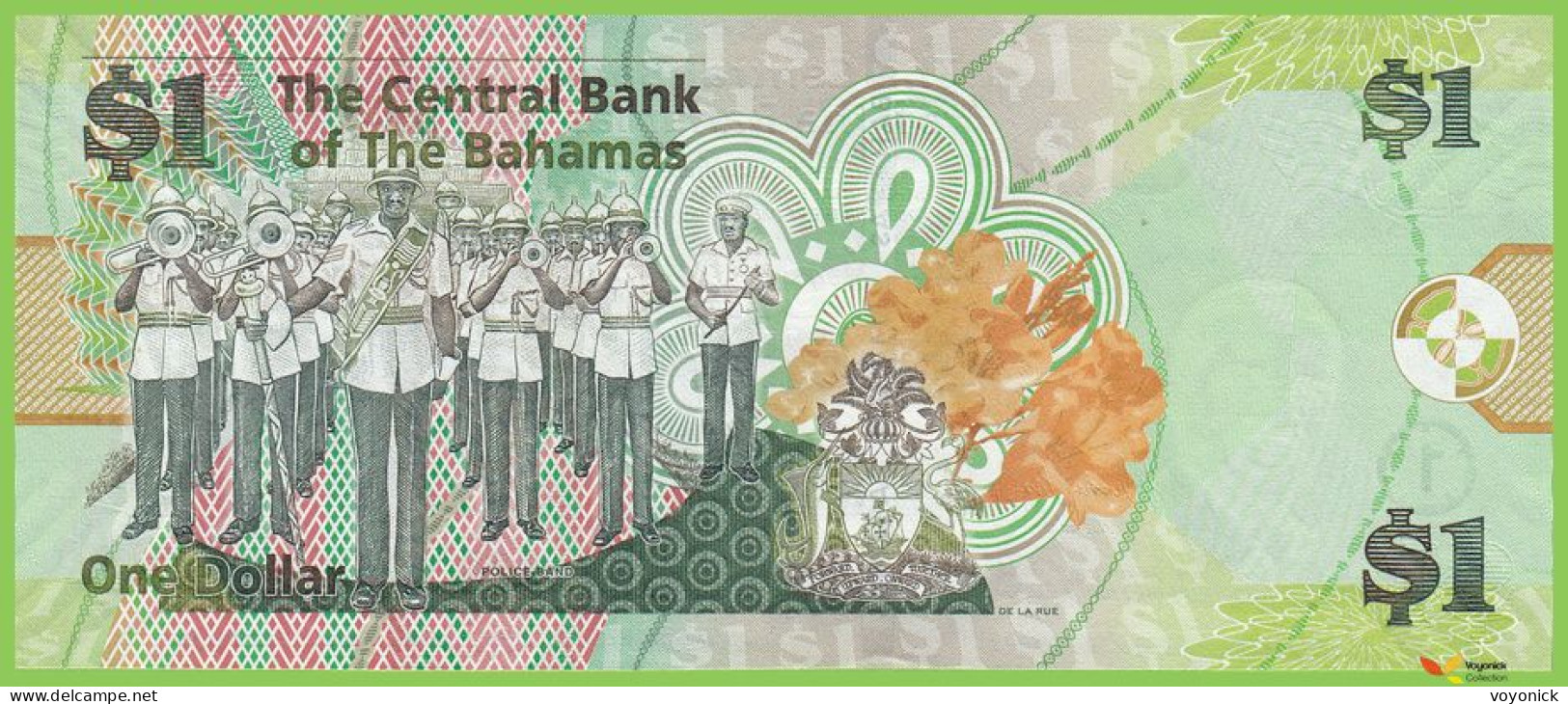 Voyo BAHAMAS 1 Dollar 2015 P71A B344a AQ UNC - Bahamas