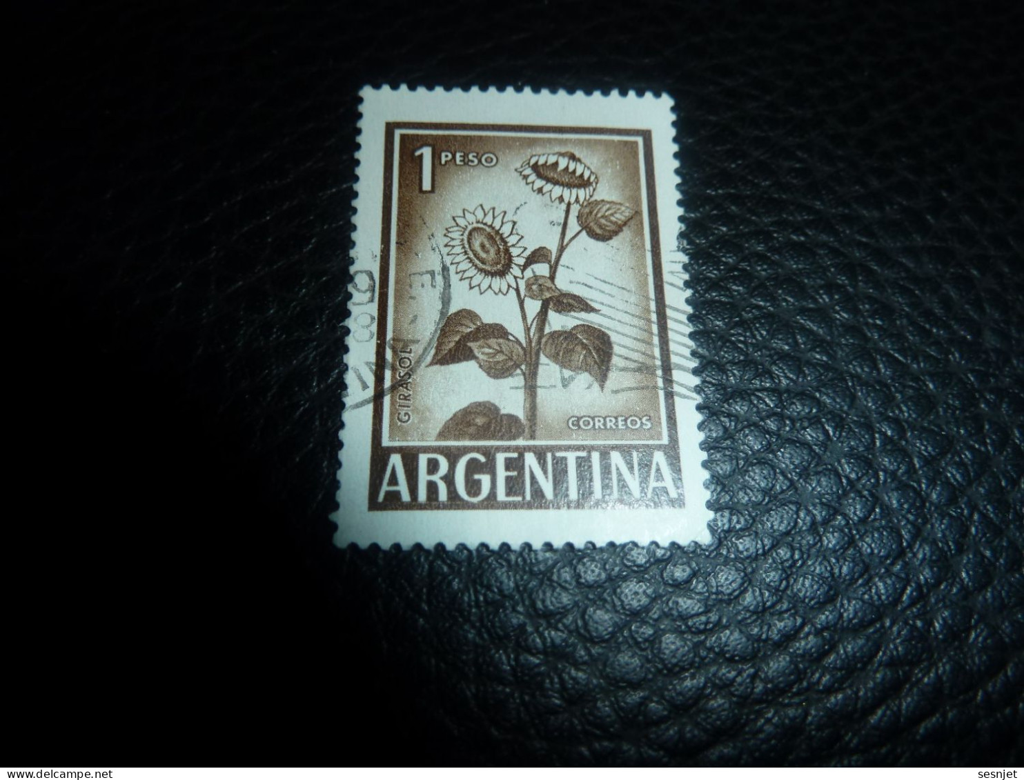 Argentina - Tournesol - Girasol - 1 Peso - Yt 604 A - Brun - Oblitéré - Année 1960 - - Oblitérés