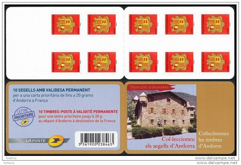 LOT 78 ANDORRE 2007 - Yv. C13 (Carnet) ** Armoiries D'Andorre - Postzegelboekjes