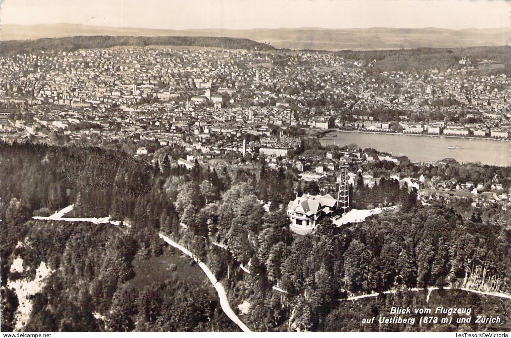 SUISSE - Blick Vom Flugzeug Auf Terliberg Und Zürich - Carte Postale Ancienne - Berg