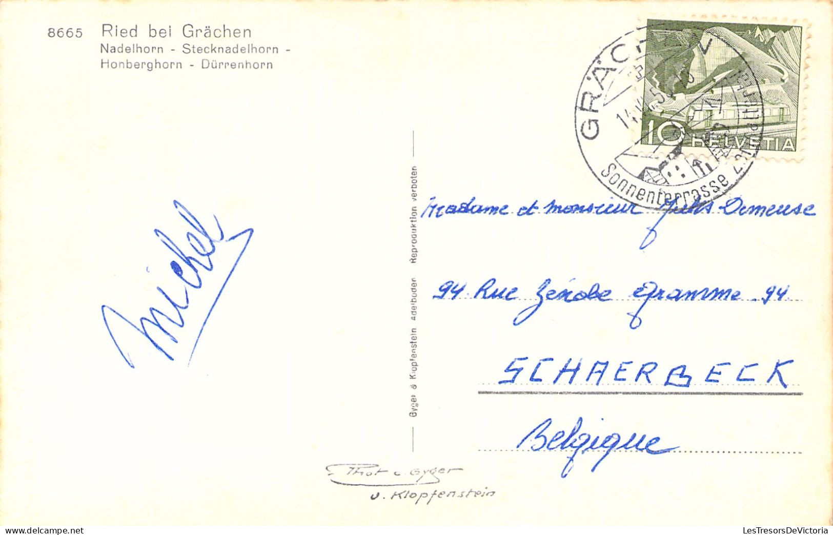 SUISSE - Ried Bei Grächen - Carte Postale Ancienne - Grächen