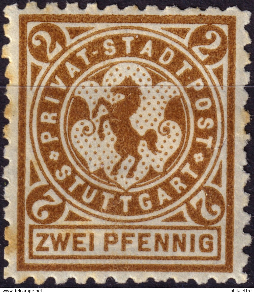 ALLEMAGNE / GERMANY - DR Privatpost STUTTGART 2p Yellow Brown - Mint* - Postes Privées & Locales