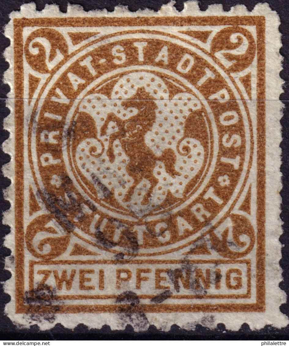 ALLEMAGNE / GERMANY - DR Privatpost STUTTGART 2p Yellow Brown - VF Used - Postes Privées & Locales