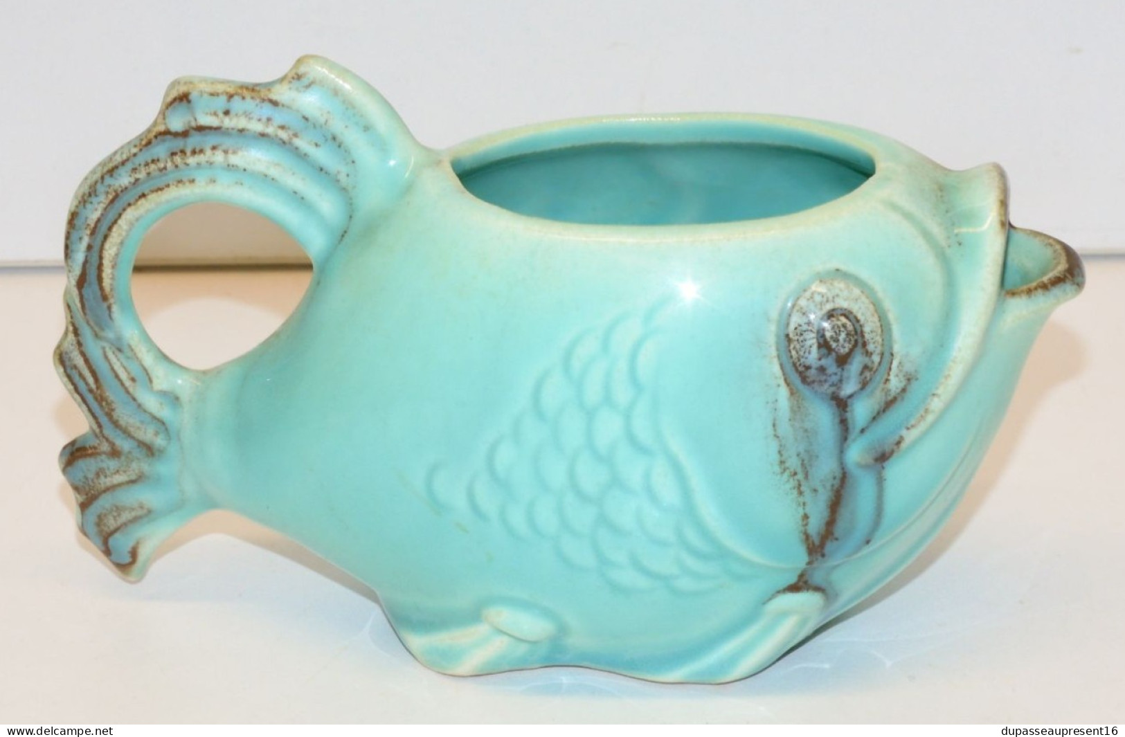 -RARE ADORABLE POISSON PETIT POT A LAIT Ou CREME CERAMIQUE DEUTSCHLAND XXe   E - Otros & Sin Clasificación