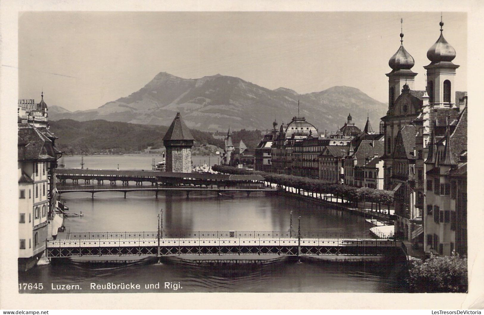 SUISSE - LUZERN - ReuBbrücke Und Rigi - Carte Postale Ancienne - Lucerne