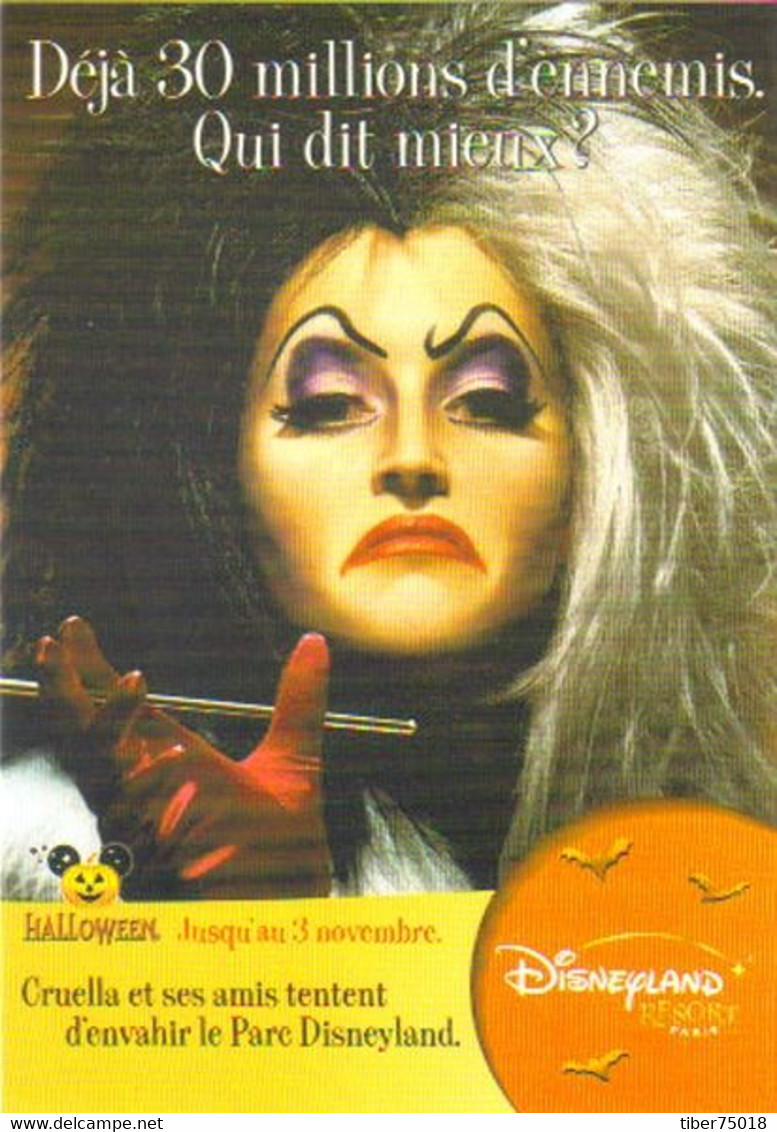 3 Cartes Postales "Cart'Com" (2002) Disneyland Resort Paris - Halloween (Crochet, Cruella, La Sorcière) - Halloween
