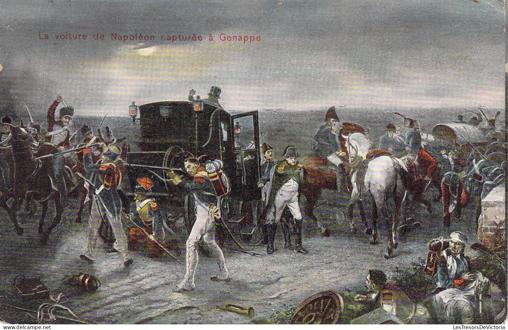 MILITARIA - La Voiture De NAPOLEON Capturée à Genappe - Illustration - Carte Postale Ancienne - Personnages