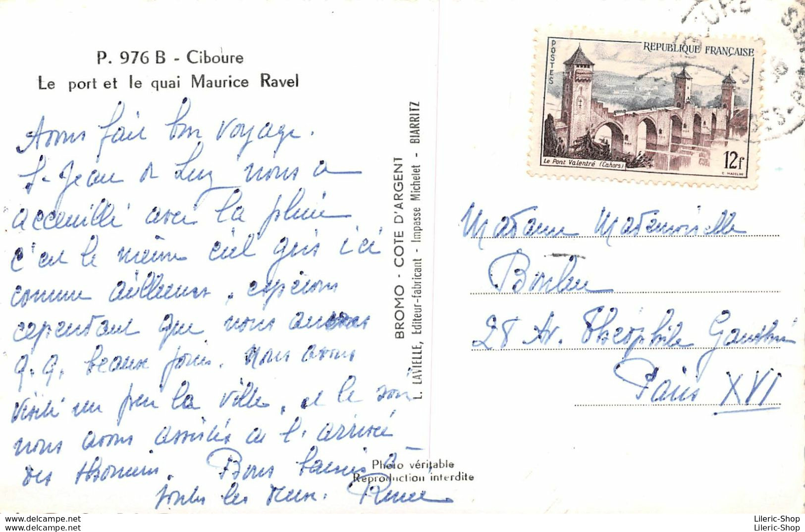CIBOURE (64) Le Port Et Le Quai Maurice Ravel - Bateau De Pêche►1956◄►Éd. LAVIELLE - Ciboure