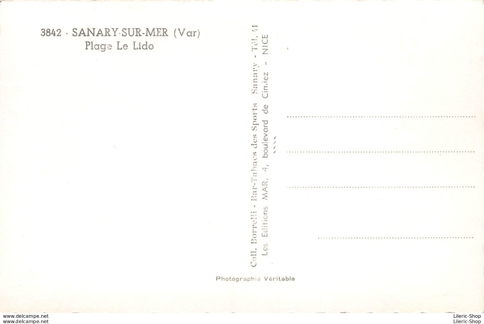 SANARY-sur-MER (83) - ±1960 - Plage Le Lido - Collection BORELLI - Sanary-sur-Mer