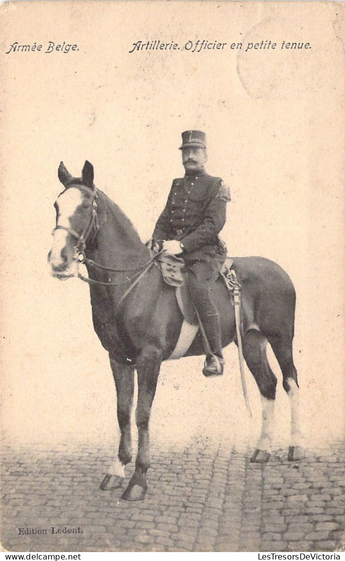 MILITARIA - Uniforme - Armée Belge - Artillerie - Officier En Petite Tenue - Carte Postale Ancienne - Uniformen